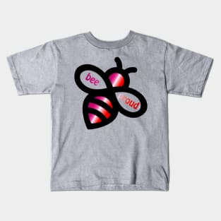 Bee Proud - Lesbian LGBT Flag bees Kids T-Shirt